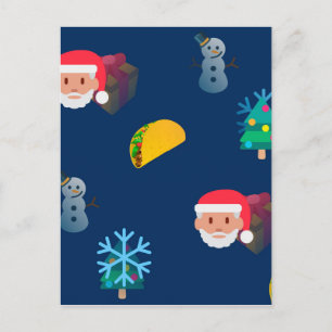 Cartão Postal De Festividades natal taco emoji