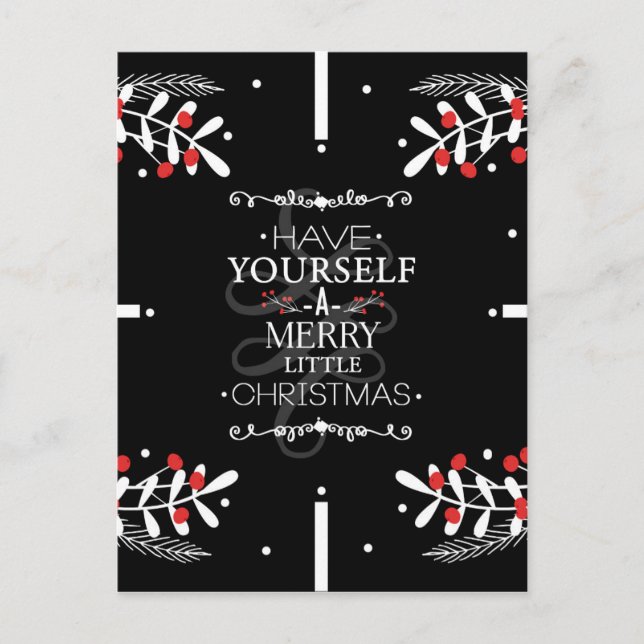 Cartão Postal De Festividades Natal Tenha Você Mesmo... Férias Vermelhas (Frente)