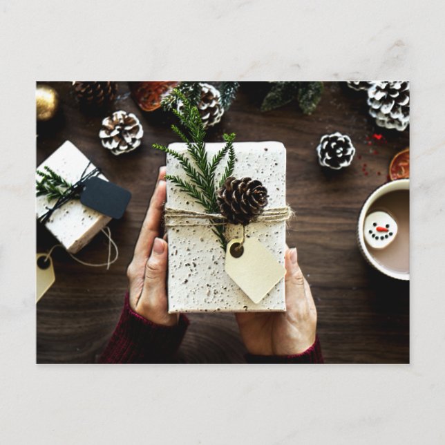 Cartão Postal De Festividades Natal - Um Tempo de Dar (Frente)