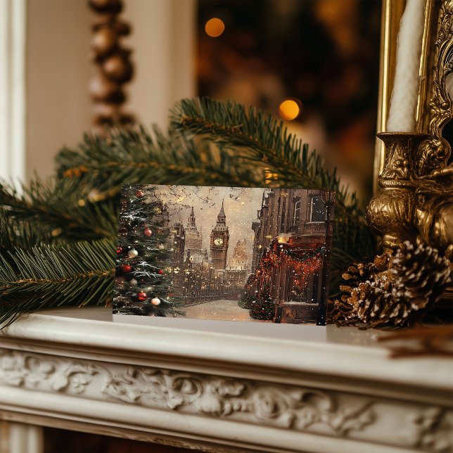 Cartão Postal De Festividades Natal vitoriano de inverno em Londres (Criador carregado)