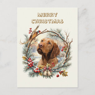 Cartão Postal De Festividades Natal Vizsla