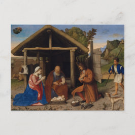 Cartão Postal De Festividades Natividade Crib Adoração do Natal dos Pastores