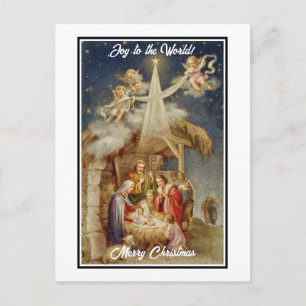 Cartão Postal De Festividades Natividade Natalino Clássico Religioso Vintage
