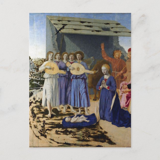 Cartão Postal De Festividades NATIVITY Old Irish Christmas Blessing Parchment  (Frente)