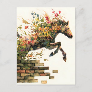 Cartão Postal De Festividades Natureza Pulverização Botânica
