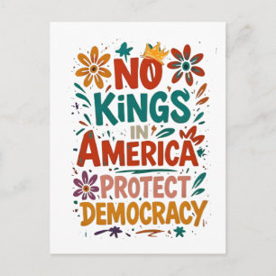 Cartão Postal De Festividades Nenhum Rei Na América Democracia Americana
