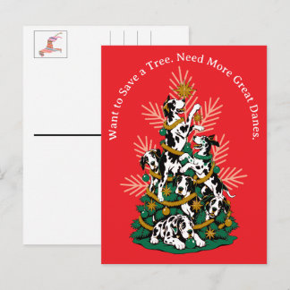 Cartão Postal De Festividades Nenhuma árvore foi prejudicada Natal do Grande Dan