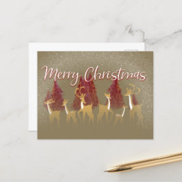 Cartão Postal De Festividades Neve de Natal