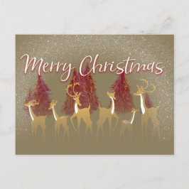 Cartão Postal De Festividades Neve de Natal