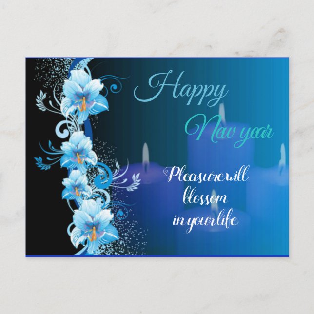 Cartão Postal De Festividades New year Postcard (Frente)