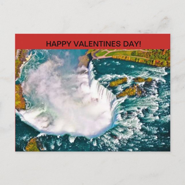 Cartão Postal De Festividades Niagara Falls Valentines Day Postcard (Frente)