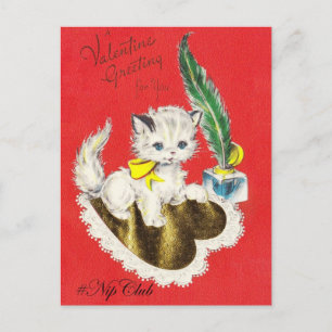 Cartão Postal De Festividades Nipclub Vintage Dia de os namorados no kit branco 
