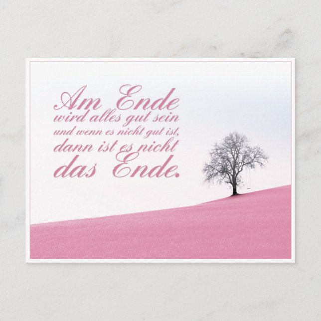Cartão Postal De Festividades No final tudo estará bem (Frente)