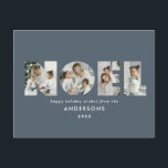 Cartão Postal De Festividades Noel Christmas bold 4 foto simples Holiday<br><div class="desc">Divertimento brilhante e colorido Noel Natal design de 4 fotos no feriado. Vias de cores vermelhas,  verdes,  marinhos azuis e cor-de-rosa disponíveis.</div>