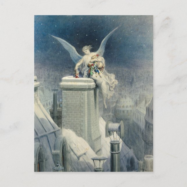 Cartão Postal De Festividades Noite de Natal (Frente)