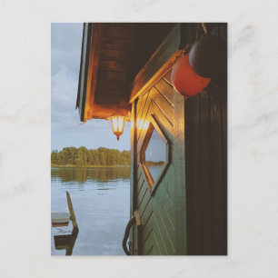 Cartão Postal De Festividades Noite na sauna