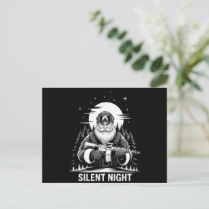 Cartão Postal De Festividades Noite Silenciosa Papai Noel Natal Veterano Militar