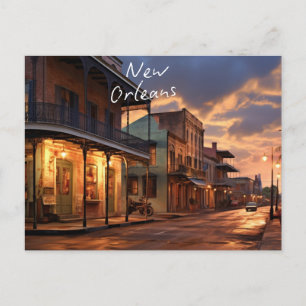 Cartão Postal De Festividades "Noites de inverno em Nova Orleans"