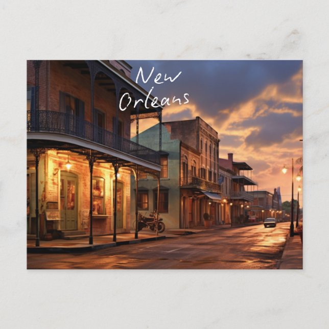 Cartão Postal De Festividades "Noites de inverno em Nova Orleans" (Frente)