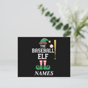 Cartão Postal De Festividades Nome Personalizado Correspondência da Família Elf