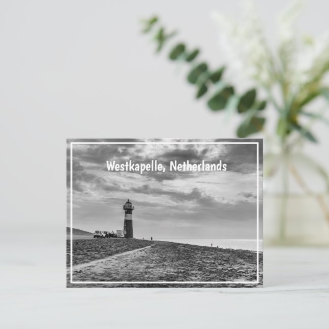 Cartão Postal De Festividades Noorderhooft Lighthouse, Westkapelle, Países Baixo (Em pé/Frente)