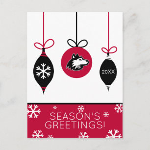 Cartão Postal De Festividades Northern Illinois Huskies Natal