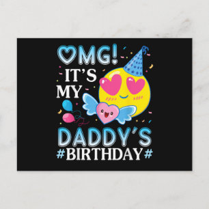 Cartão Postal De Festividades Nossa É o Aniversário do Meu Papai Feliz para Ele