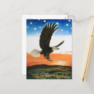 Cartão Postal De Festividades Nosso emblema por Newell Convers Wyeth