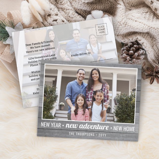 Cartão Postal De Festividades Nova Cinza residencial 2Anos novos de fotos (Criador carregado)