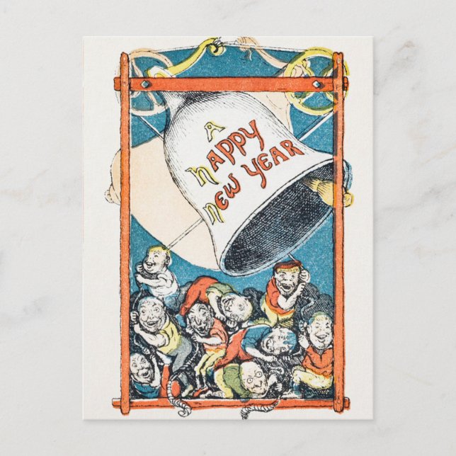 Cartão Postal De Festividades Novidade feliz (Frente)