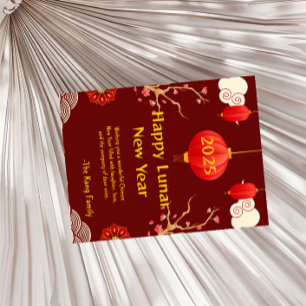Cartão Postal De Festividades Novo ano chinês 2025