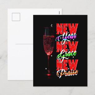 Cartão Postal De Festividades Novo Ano Novo Carência Novo Elogio