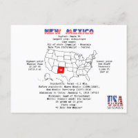 Novo estado mexicano americano em um mapa e inform