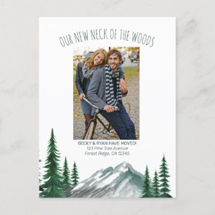 Cartão Postal De Festividades Novo Pescoço da Floresta das Montanhas Woods Foto 