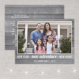 Cartão Postal De Festividades Novos Anos novos de fotografia para Cinza residenc