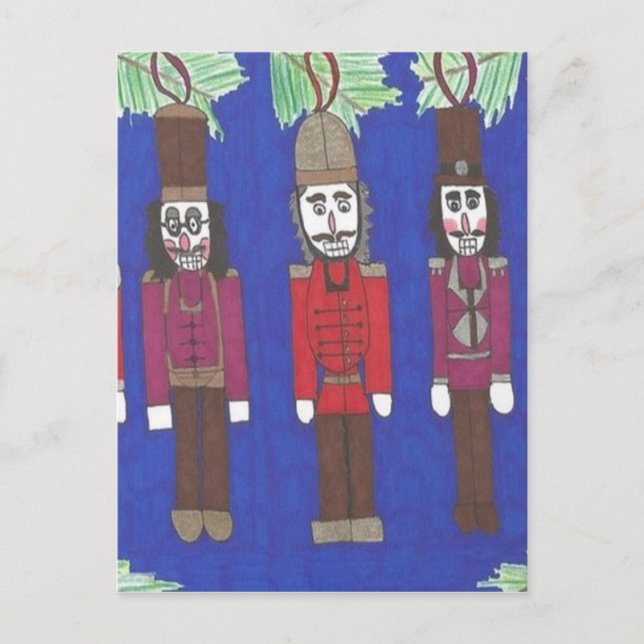 Cartão Postal De Festividades Nozes de Natal (Frente)