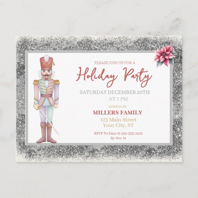 Cartão Postal De Festividades Nutcracker Christmas  (Frente)