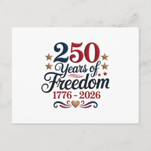 Cartão Postal De Festividades O 250º Aniversário da América