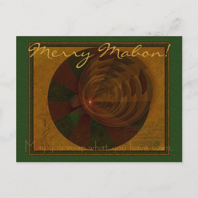 Cartão Postal De Festividades O Abstrato de Arte do outono (Frente)