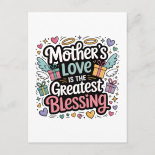 Cartão Postal De Festividades O Amor da Mãe É a Maior Benção