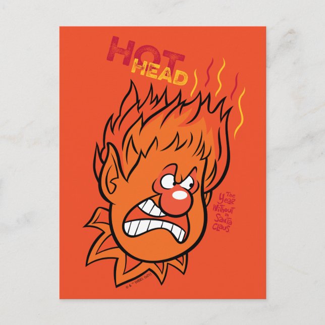 Cartão Postal De Festividades O ANO SEM SANTA CLAUS™ | Cabeça Quente (Frente)
