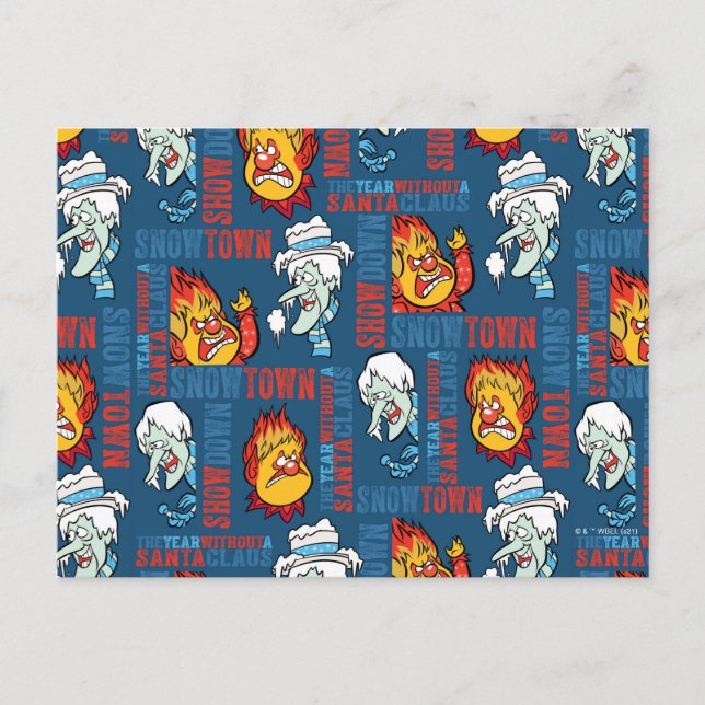 Cartão Postal De Festividades O ANO SEM UM PAPAI NOEL™ Snowtown Confronto (Frente)