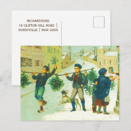 Cartão Postal De Festividades O Cartão de Férias Mágico