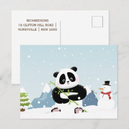 Cartão Postal De Festividades O Cartão de Férias Mágico