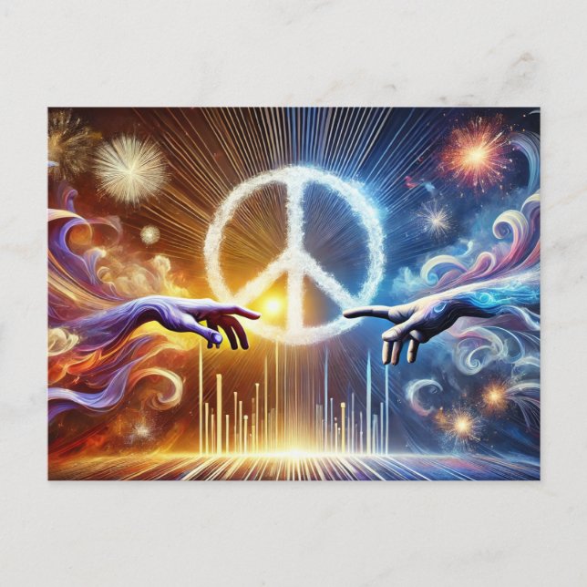 Cartão Postal De Festividades O Cartão de Paz (Frente)