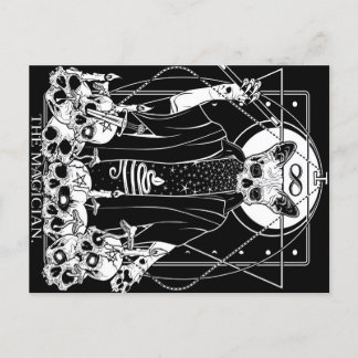 Cartão Postal De Festividades O Cartão Tarot Mágico |Design de Gato Gato