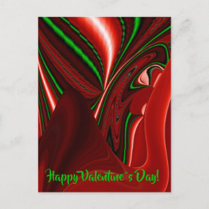 Cartão Postal De Festividades O espírito do amor e da esperança Abstrato 3D Rain