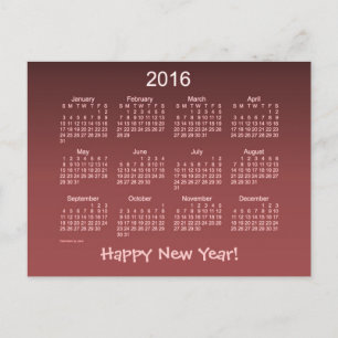 Cartão Postal De Festividades O feliz ano novo 2016