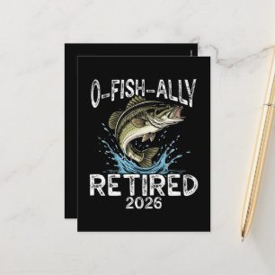 Cartão Postal De Festividades O-Fish-Ally Aposentado 2026 Humor Engraçado