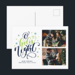 Cartão Postal De Festividades O Galeria de Fotografias com Letra Santa Noite<br><div class="desc">Cartões de Natal coloridos e festivos de 2 galerias fotográficas.</div>